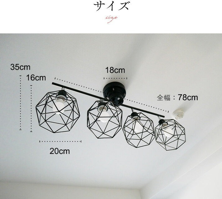 WIRE Ceiling Light ワイヤー シーリングライト / KMC-4913-CMP-003